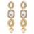 Women's shining crystal beaded adjustable choker necklace earring