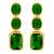 Wear square crystal necklace with drop earrings bharatanatyam jewelry