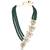 Floral crystal pearl necklace with drop earrings bharatanatyam