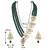 Floral crystal pearl necklace with drop earrings bharatanatyam