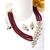 Women's floral crystal pearl necklace with drop earrings jewelry set