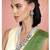 Silver plated crystals & beads studded necklace earrings set jewelry