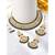 Women's faux kundan pearl necklace with earring maang tikka bharatanatyam
