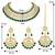 Women's faux kundan pearl necklace with earring maang tikka bharatanatyam