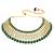 Women's faux kundan pearl necklace with earring maang tikka bharatanatyam