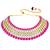 Women's faux kundan pearl necklace & earring maang tikka bharatanatyam