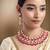 Women's rani pink kundan bharatanatyam jewelry pearl choker necklace set