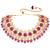 Women's rani pink kundan bharatanatyam jewelry pearl choker necklace set