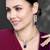 Women's blue crystal studded long necklace earrings bharatanatyam jewelry set
