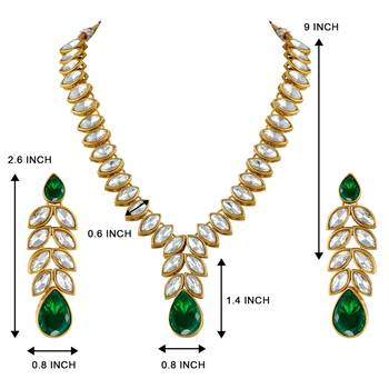 Women's kundan maang tikka earrings necklace set bharatanatyam jewelry set 4