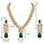 Women's kundan maang tikka earrings necklace set bharatanatyam jewelry set