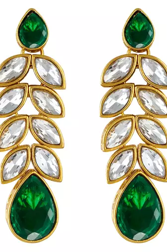 Women's kundan maang tikka earrings necklace set bharatanatyam jewelry set