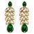 Women's kundan maang tikka earrings necklace set bharatanatyam jewelry set