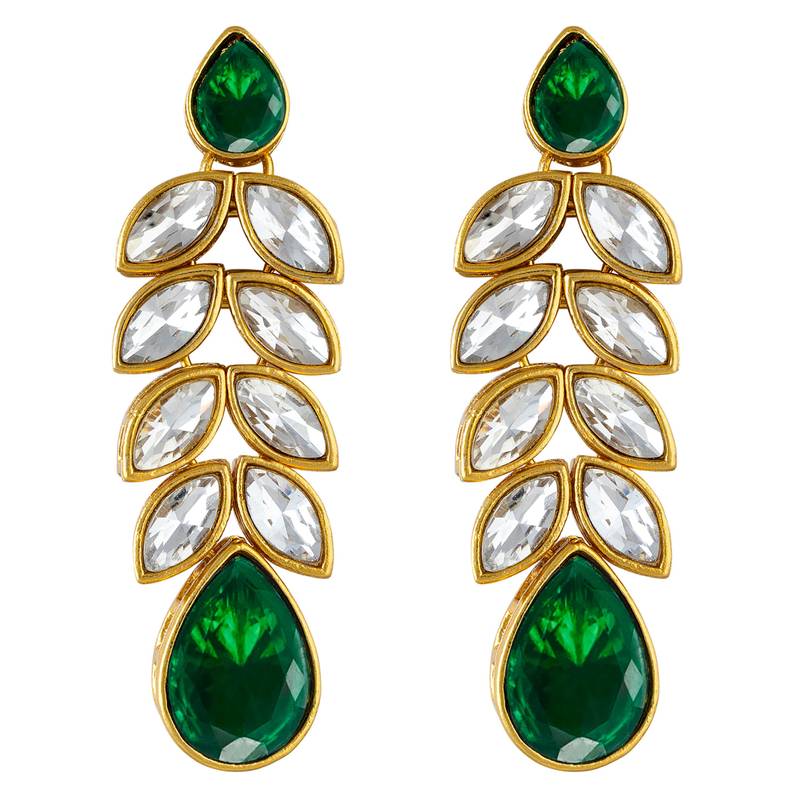 Women's kundan maang tikka earrings necklace set bharatanatyam jewelry set