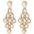 Women's white kundan long necklace earring indian bharatanatyam jewelry set