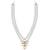 Crystal pearl long necklace with drop earrings bharatanatyam jewelry