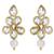 Crystal pearl long necklace with drop earrings bharatanatyam jewelry