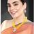 Crystal pearl long necklace with drop earrings jewelry set