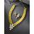 Crystal pearl long necklace with drop earrings jewelry set