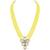 Crystal pearl long necklace with drop earrings jewelry set