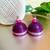Purple color ethnic quilled jhumkas