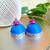 Blue color ethnic quilled jhumkas