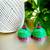 Green color ethnic quilled jhumkas