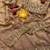Cream Color Beeds Work Silk Blend Saree