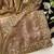 Cream Color Beeds Work Silk Blend Saree
