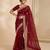 Maroon Color Beeds Work Silk Blend Saree