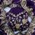 Purple Beeds Work With Cut Work Border Geogate Saree