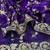 Purple Beeds Work With Cut Work Border Geogate Saree