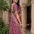 Onion Pink Color Sequence Embroidery Work With Cut Work Border Art Silk Saree