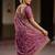Onion Pink Color Sequence Embroidery Work With Cut Work Border Art Silk Saree