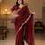 Maroon Color Beeds Work Silk Blend Saree