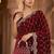 Maroon Color Beeds Work Silk Blend Saree