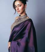 Purple Sequins And Dori Embroidered Jimmy Choo Saree