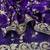 Purple Color Sequence And Zari Embroidery Work Silk Saree