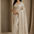 Beige Color Sequence And Zari Embroidery Work Silk Saree