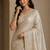 Beige Color Sequence And Zari Embroidery Work Silk Saree