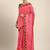 Pink embroidered border saree
