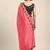 Pink embroidered border saree