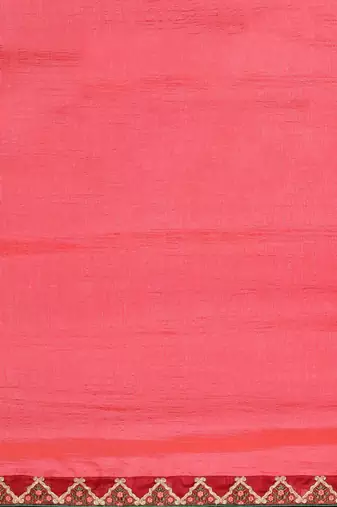 Pink embroidered border saree