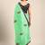 Lime floral embroidered saree