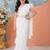 Cream sequinned pure georgette banarasi saree