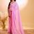 Pink checked pure cotton saree