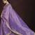 Lavender embroidered silk blend designer saree