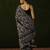 Black warli silk cotton designer dabu saree