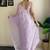 Lavender women embroidery saree with unstitched blouse piece