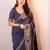Grey chanderi saree